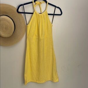 Yellow Halter Swim Cover-Up